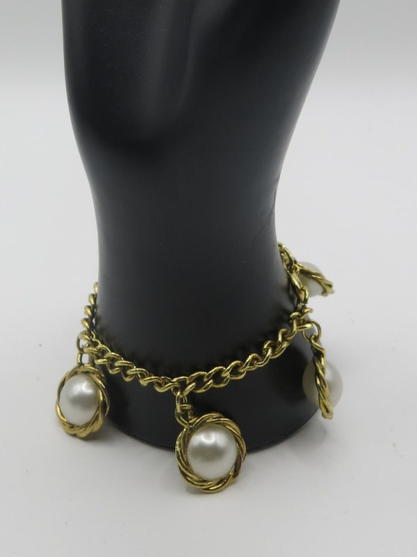 Gold and Pearl Bracelet