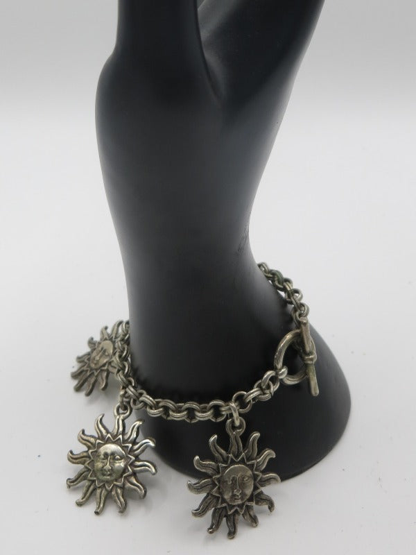 Sun Silver Charm Bracelet