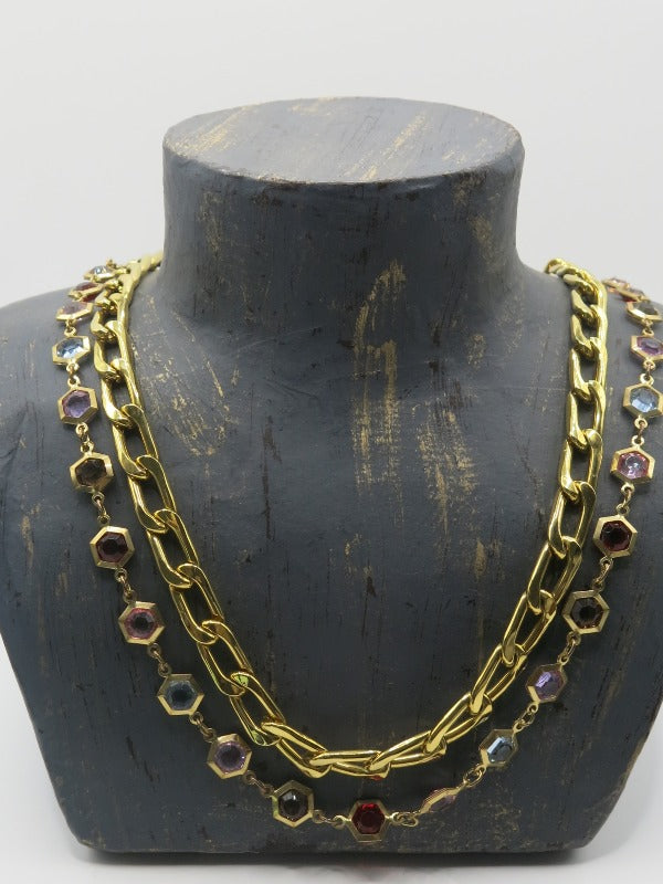 Trifari Bezel Necklace