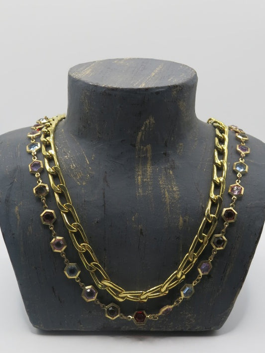 Trifari Bezel Necklace