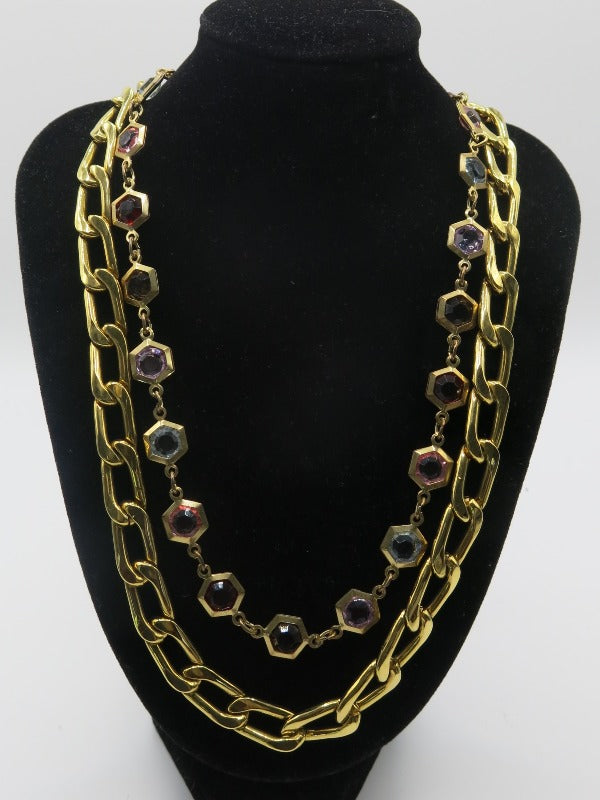 Trifari Bezel Necklace