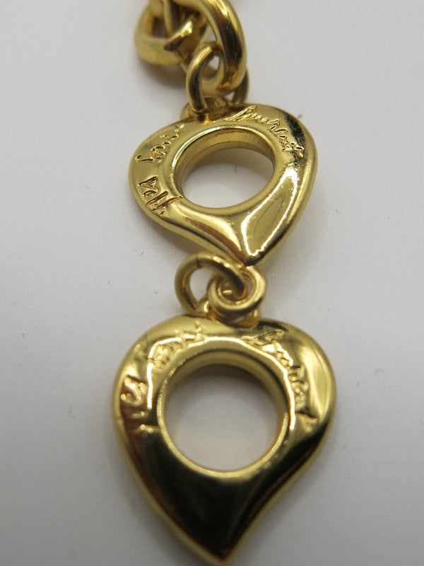 YSL Gold Heart Charm Bracelet