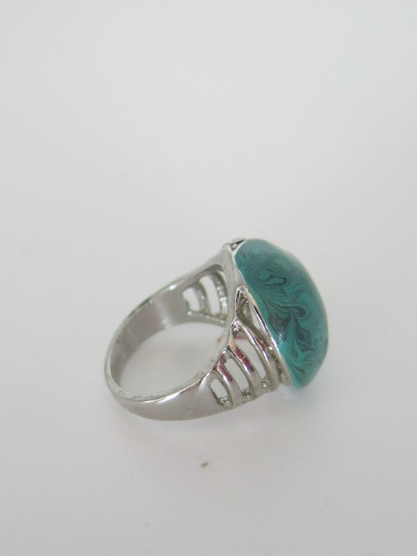 Jade Malachite Diamante Ring