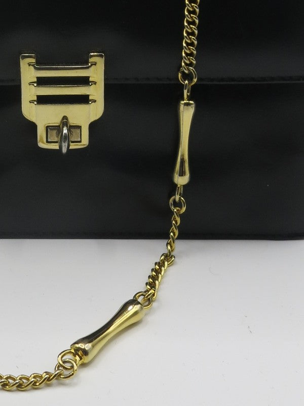 Leather Bag Gold Clasp