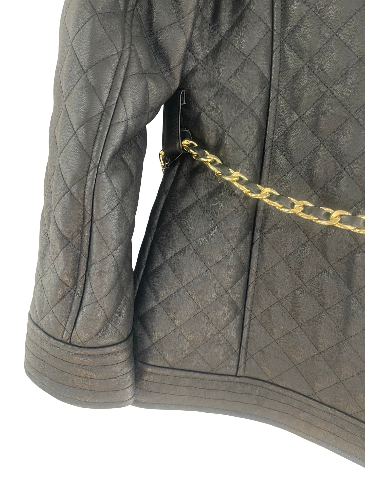 River Island Quilted Faux Leather Jacket