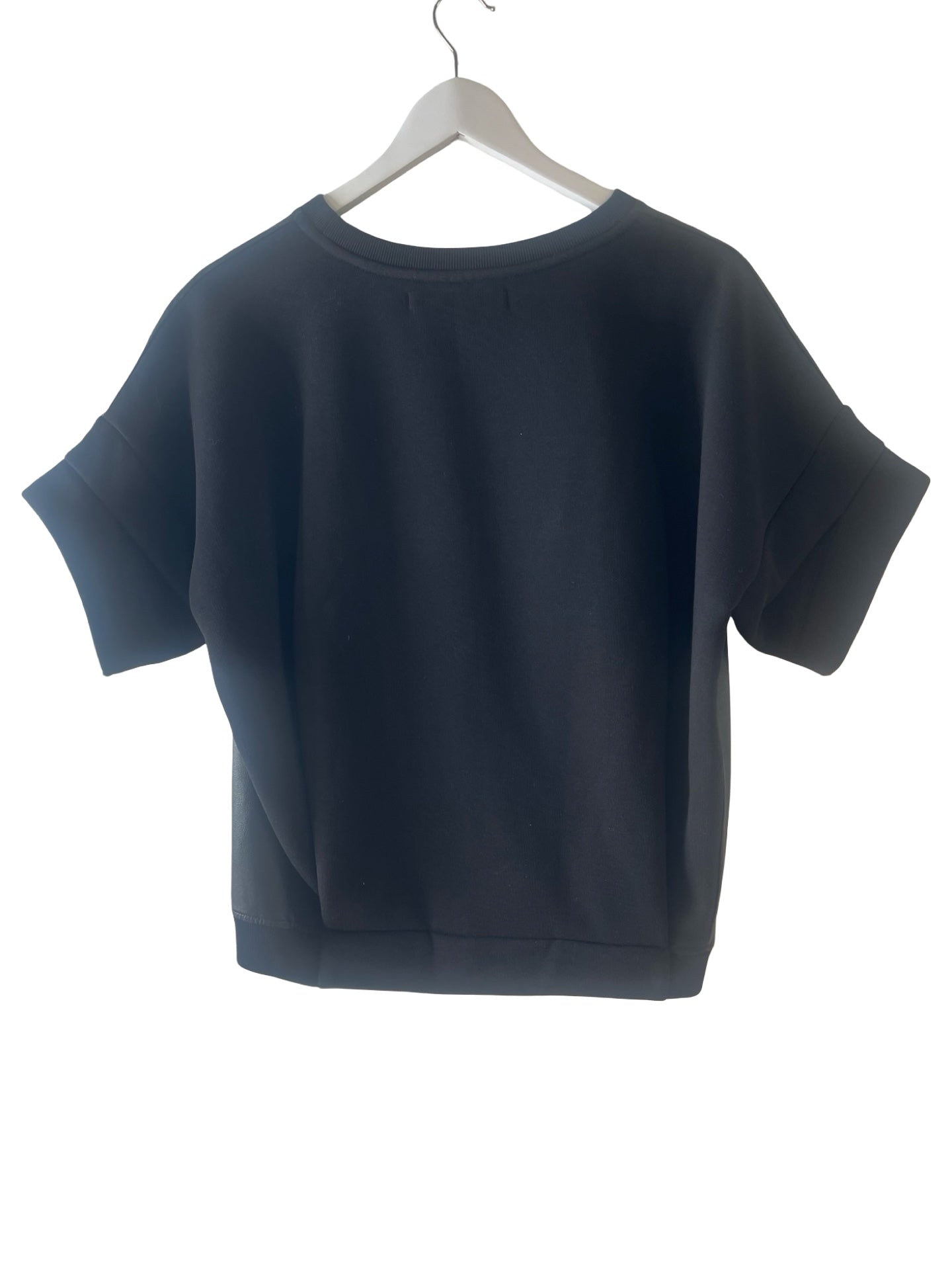 All Saints Leather Jumper Top