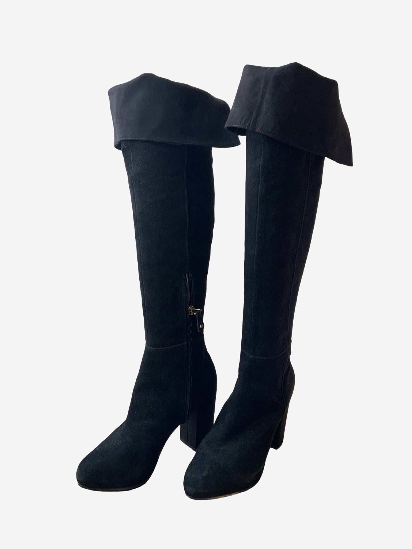 Topshop Faux Suede Over The Knee Boots
