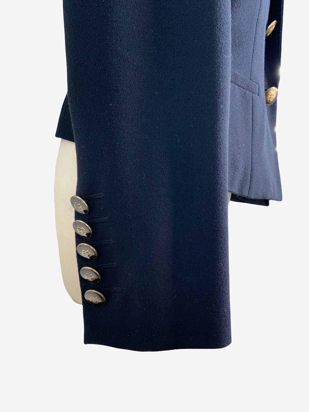 Autograph Black Woollen Jacket with Gold Link Button