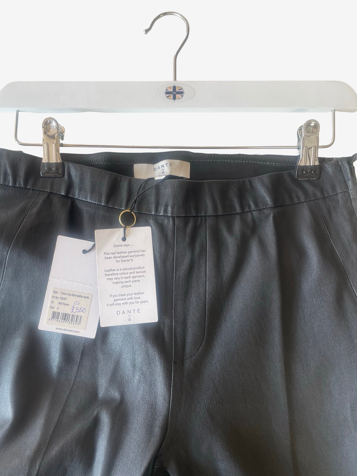 Dante Tyson Crop Flare Leather Pant
