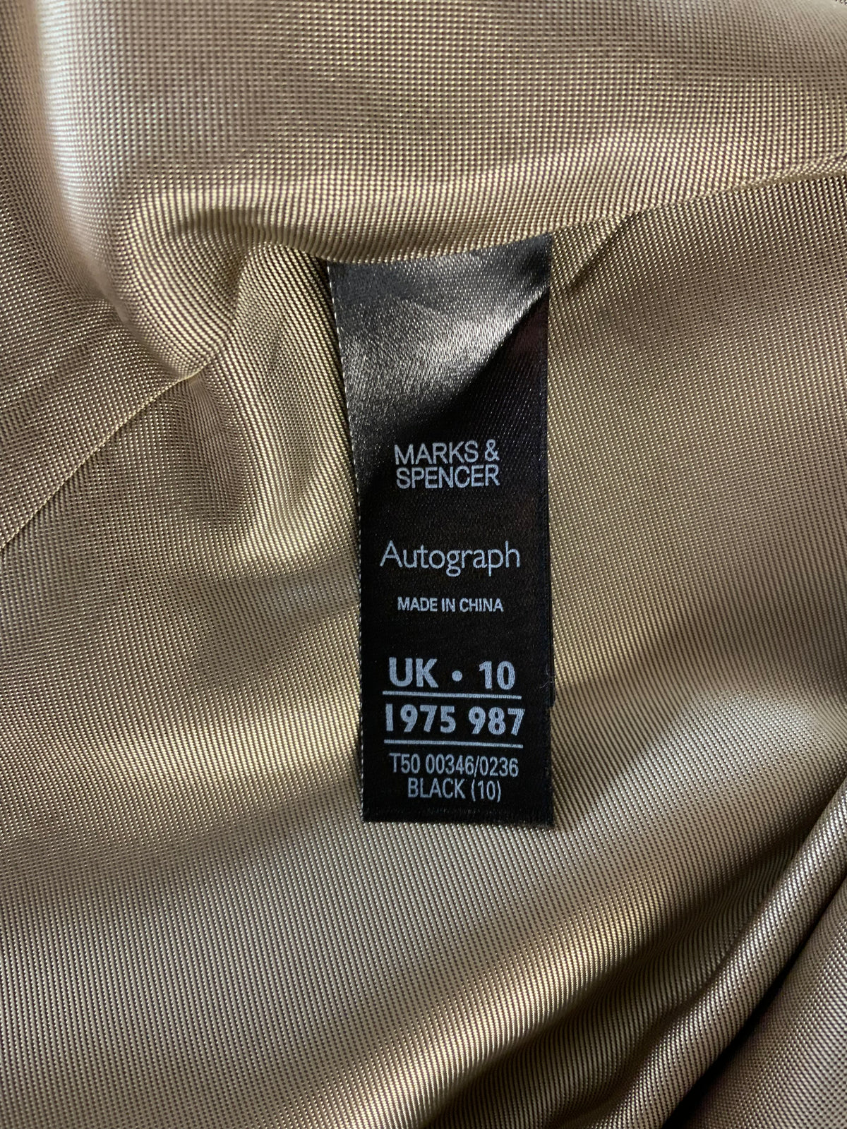 Autograph Black Woollen Jacket with Gold Link Button