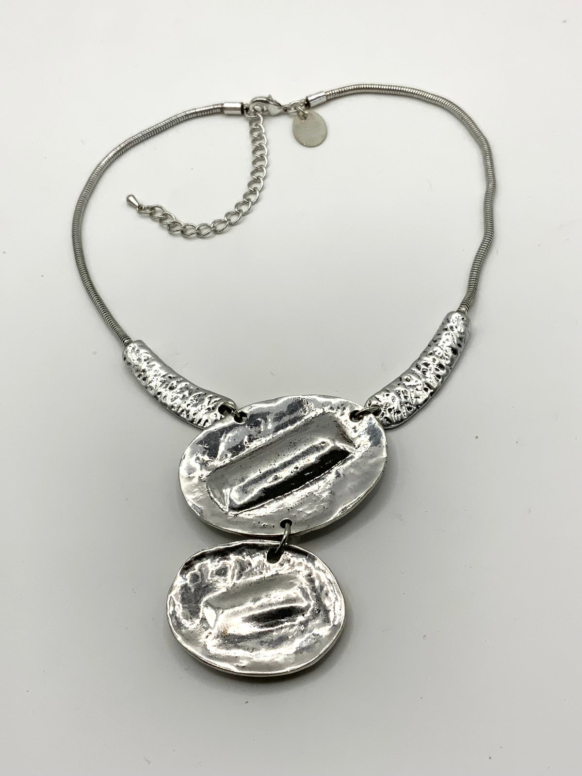 Magdalene Silver Drop Choker Necklace