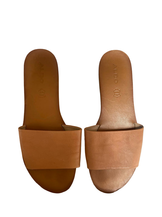 ALDO Soft Leather Flat Slides