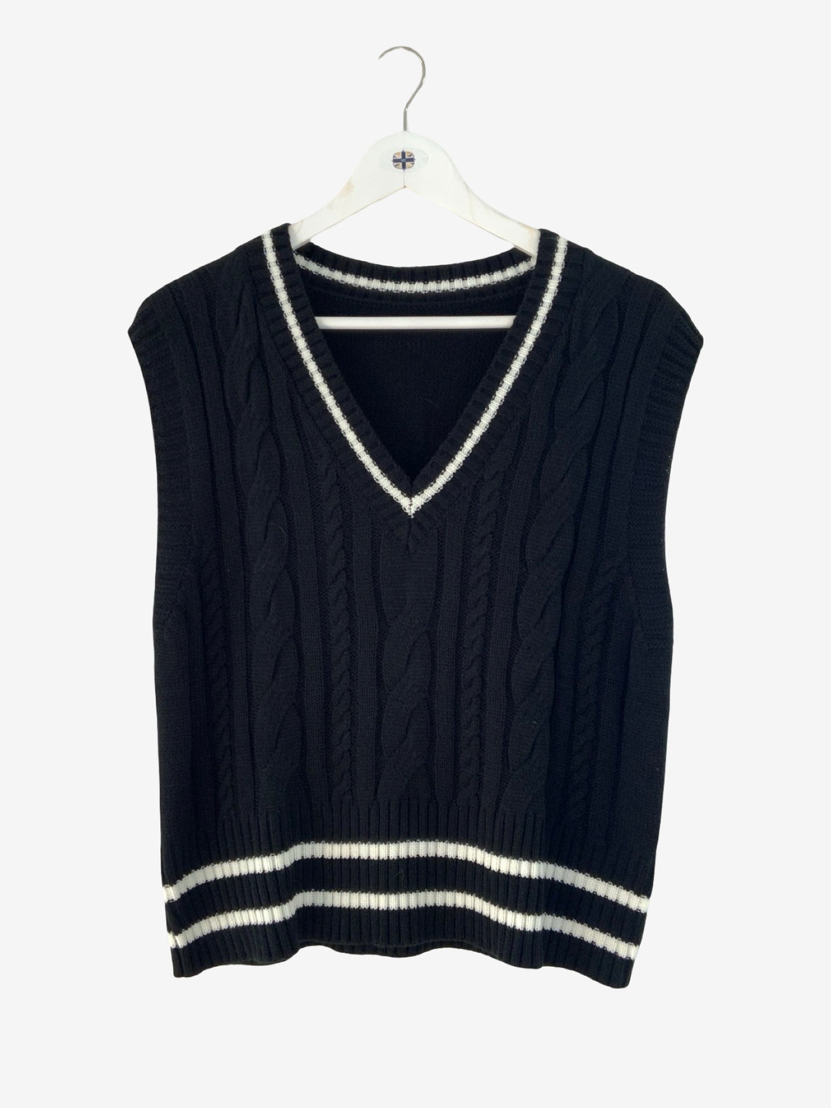 SHEIN Ribbed Tank Black