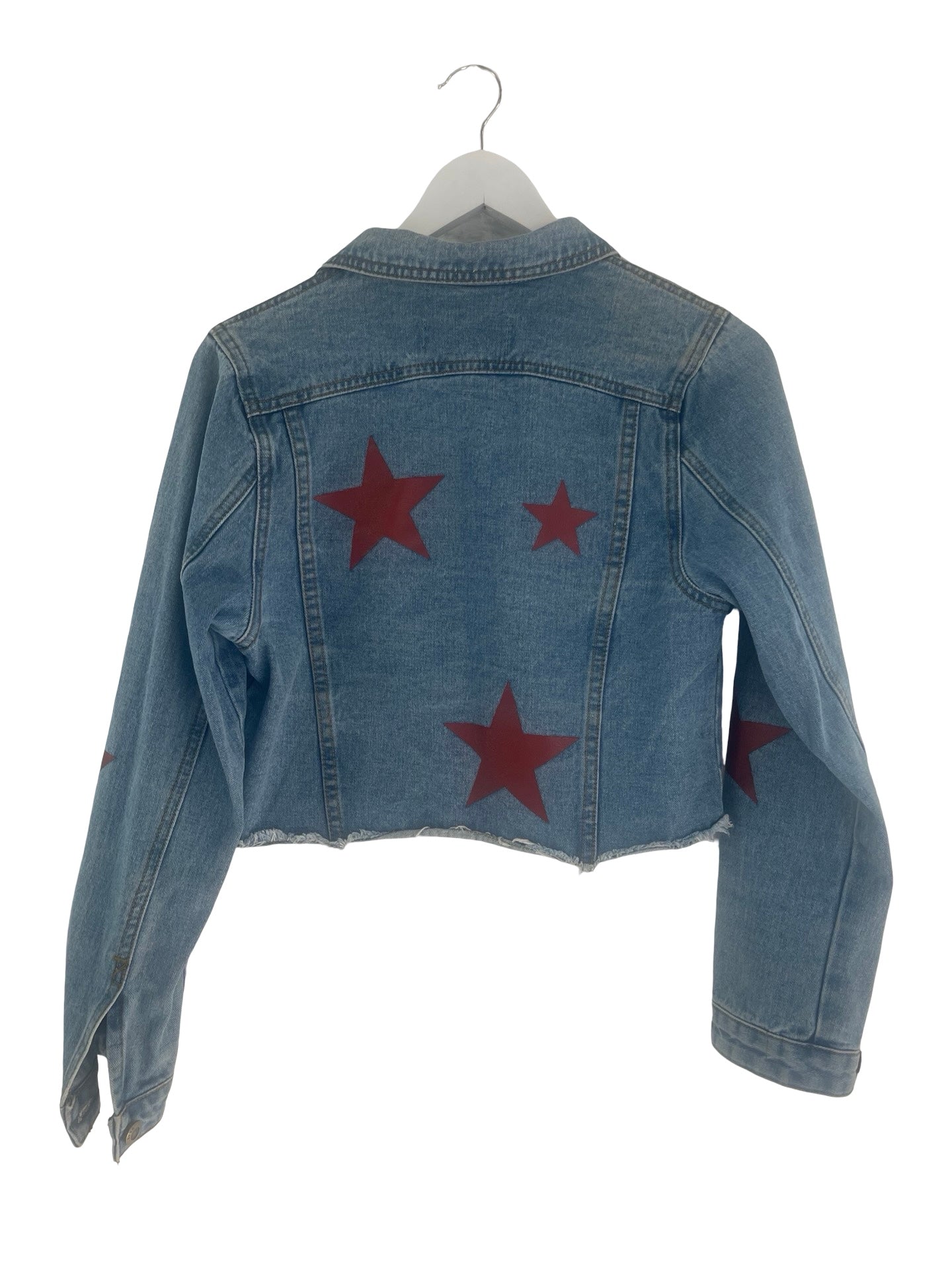 Boohoo Red Star Denim Jacket