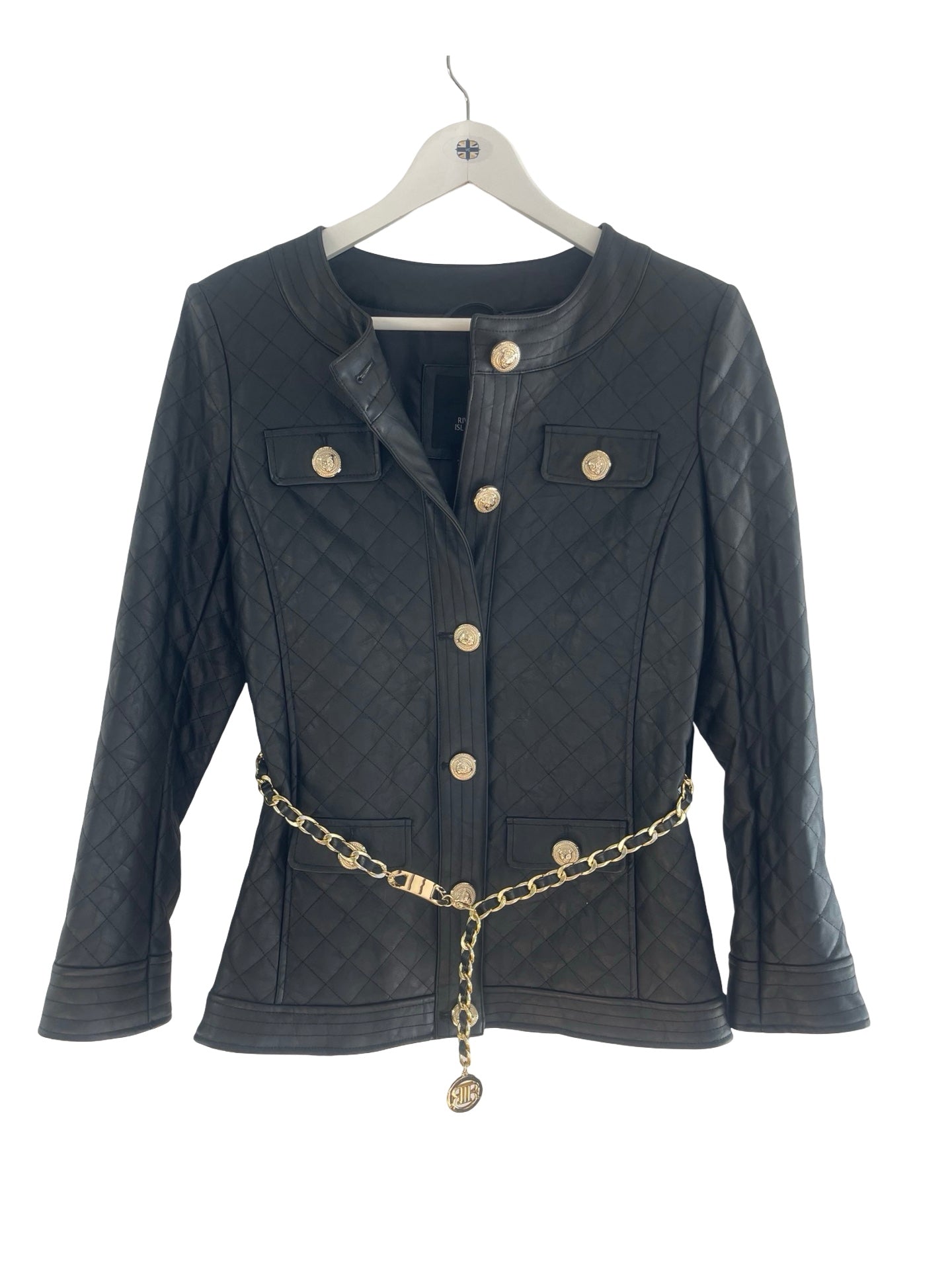 River Island Quilted Faux Leather Jacket