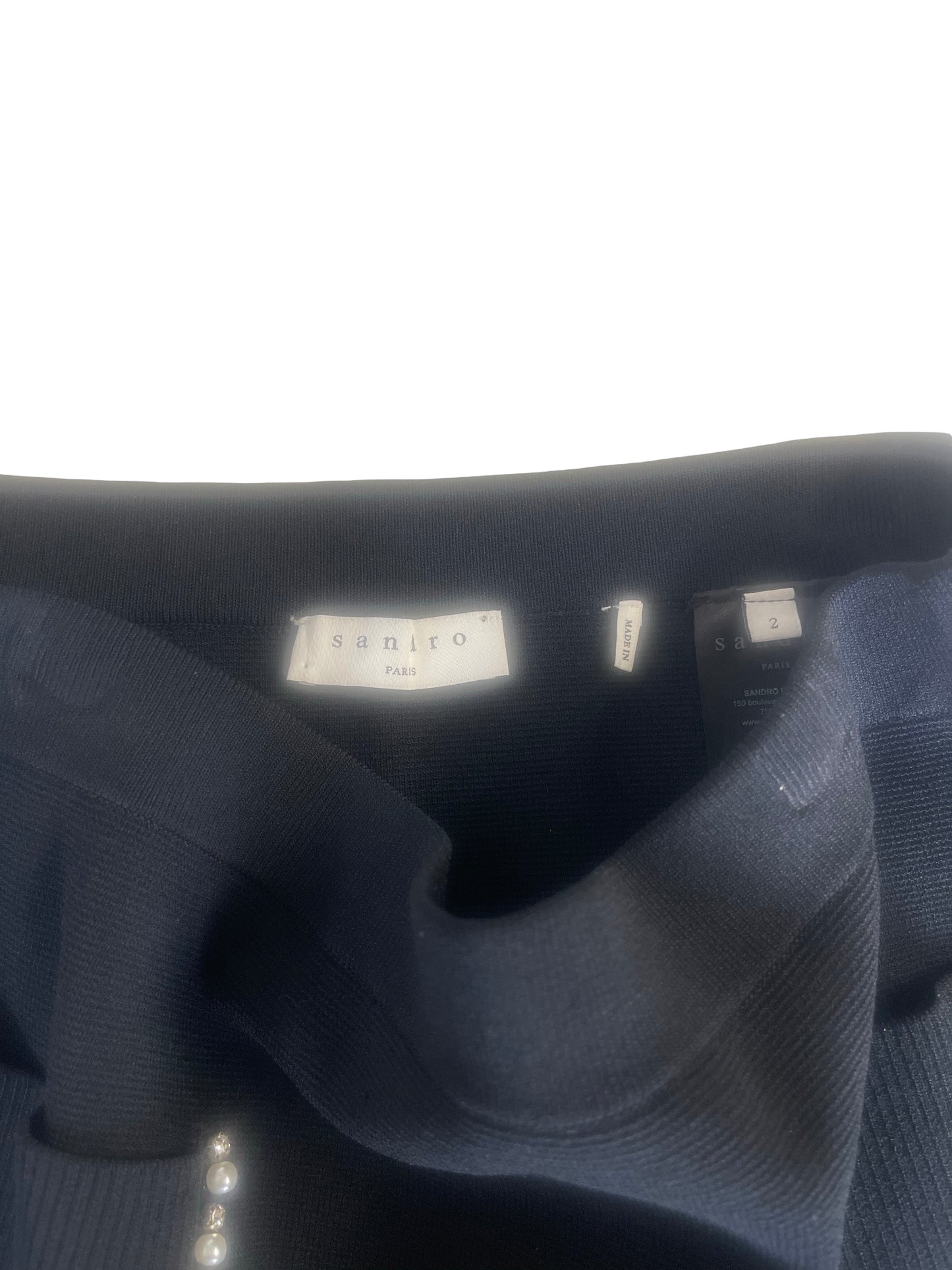 Sandro A Line Mini Skirt With Diamonte