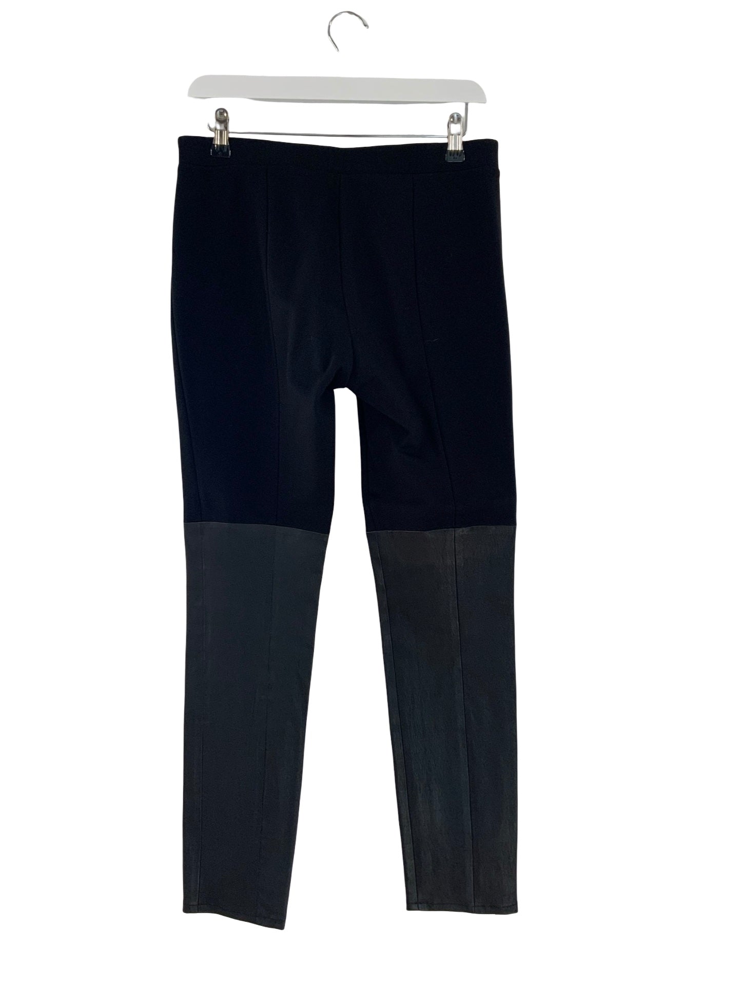 Vince Soft Fronted Stretch Pants With Contrast Leather Legs