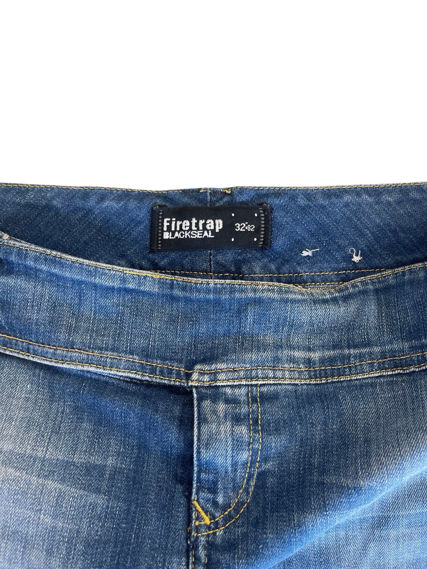 Firetrap Black Seal Hipster Denim Mini Skirt