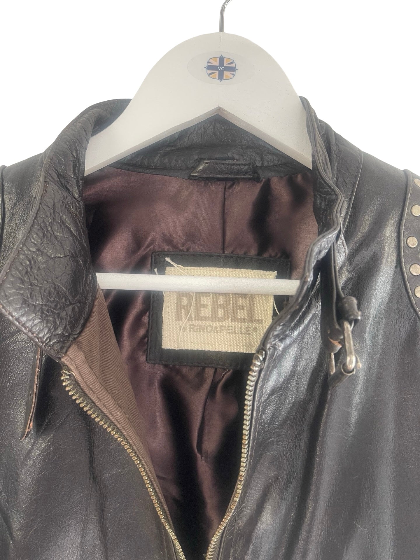 Rebel Rino and Pelle Brown Leather Jacket