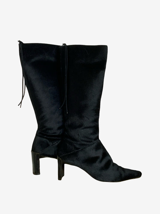 Donna Karan Pony Leather Vintage Boots