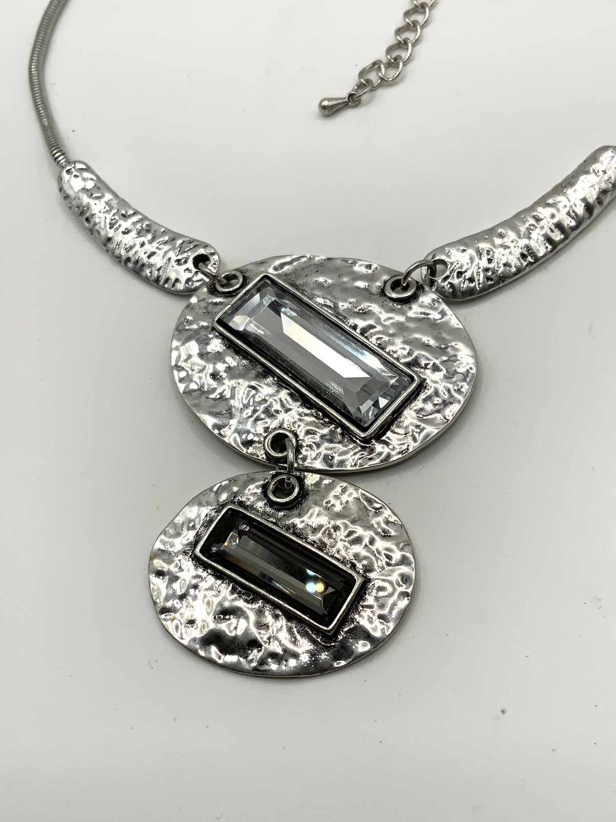 Magdalene Silver Drop Choker Necklace
