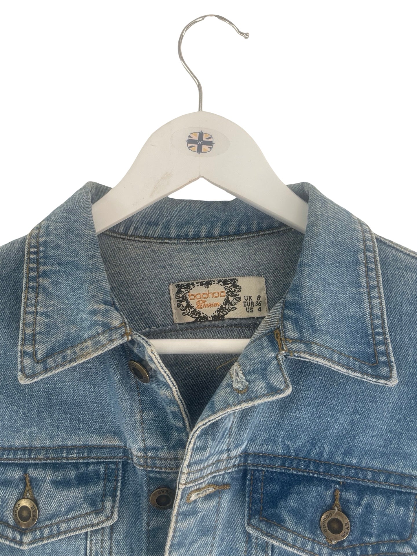 Boohoo Red Star Denim Jacket