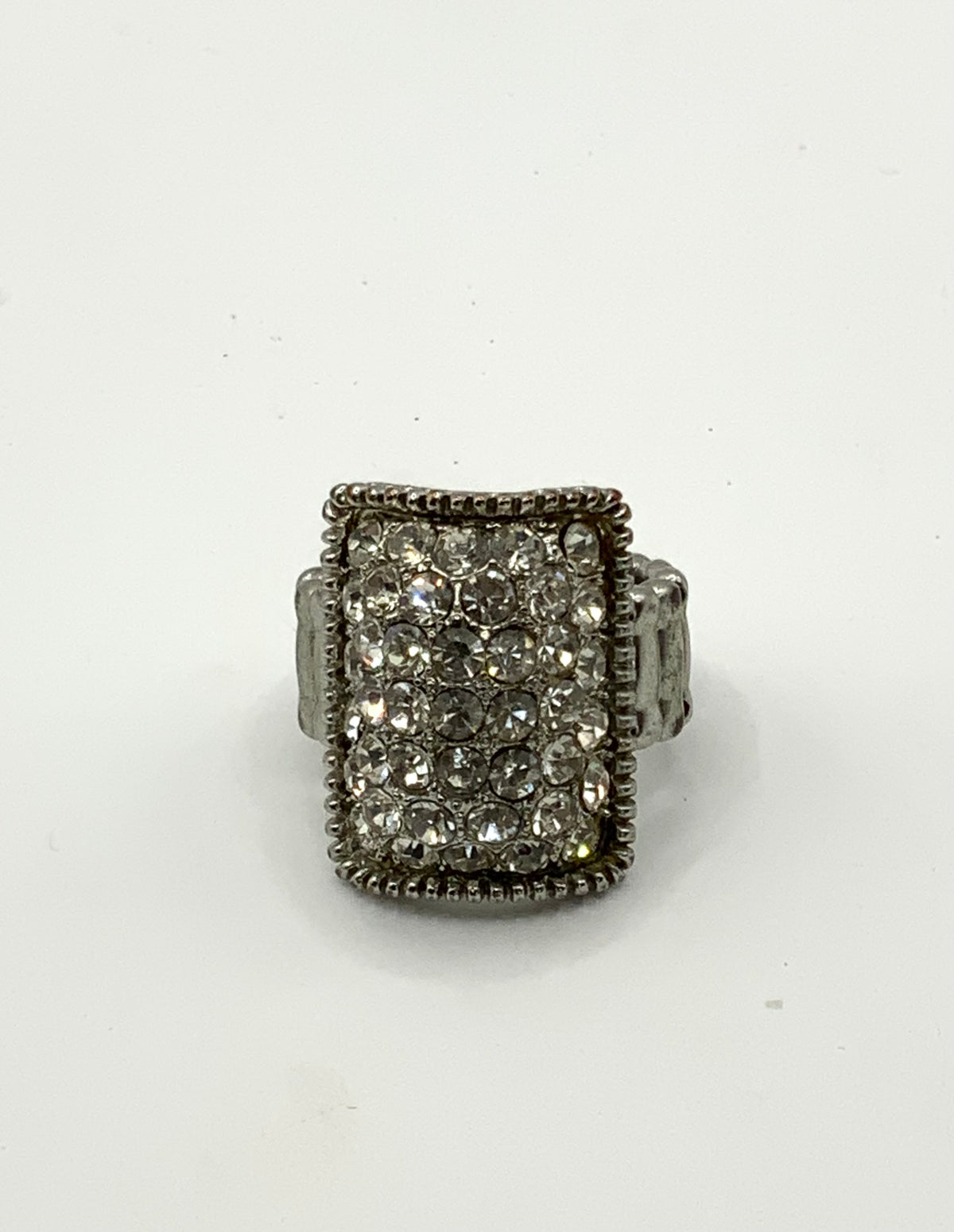 Large Faux Diamond Cluster Dress Ring