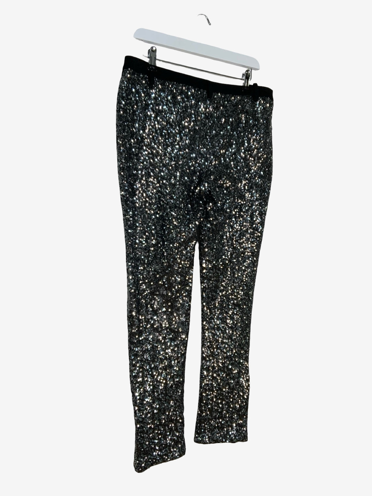 St. Sequin Silver Trousers