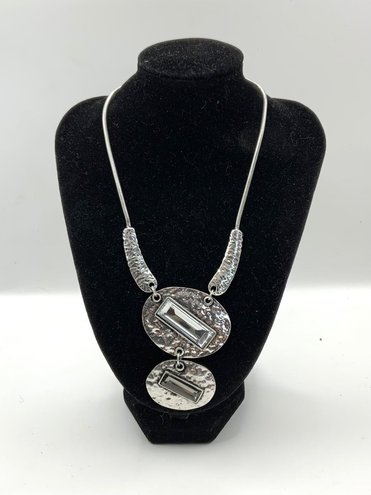 Magdalene Silver Drop Choker Necklace