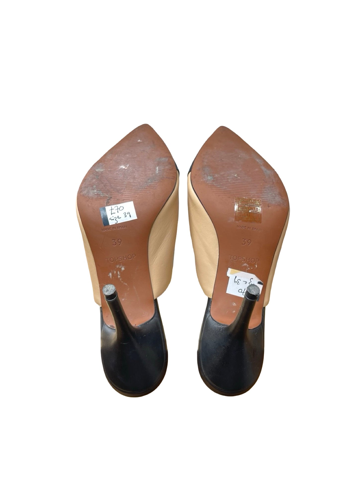 Topshop Leather Stilleto Heel Mules