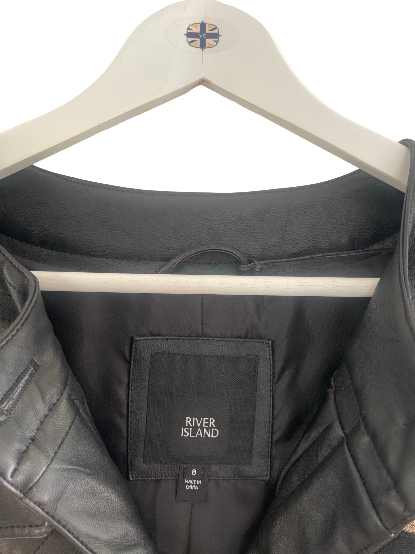 River Island Quilted Faux Leather Jacket