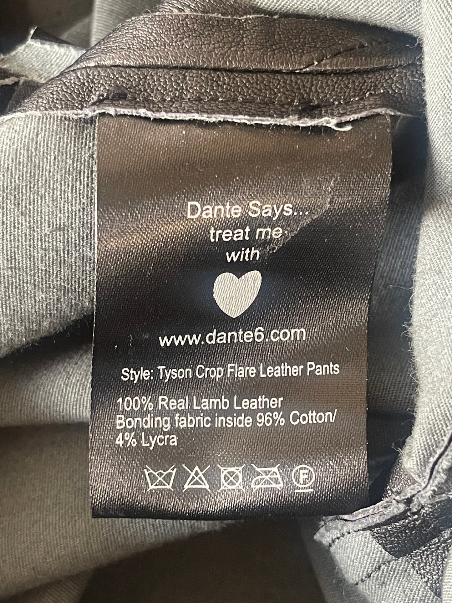 Dante Tyson Crop Flare Leather Pant