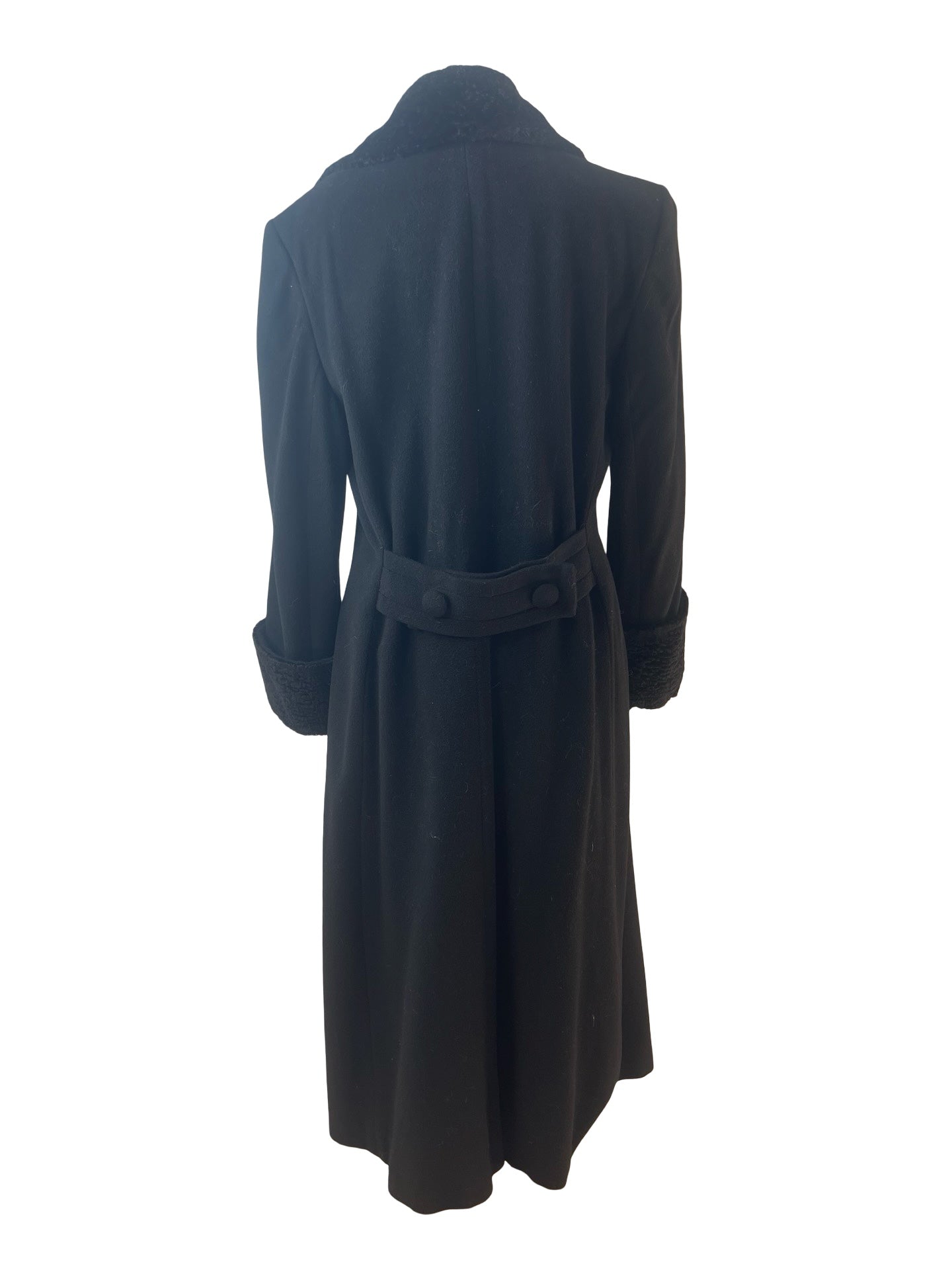 Aquascutum Double Breasted Coat With Shearling Collar