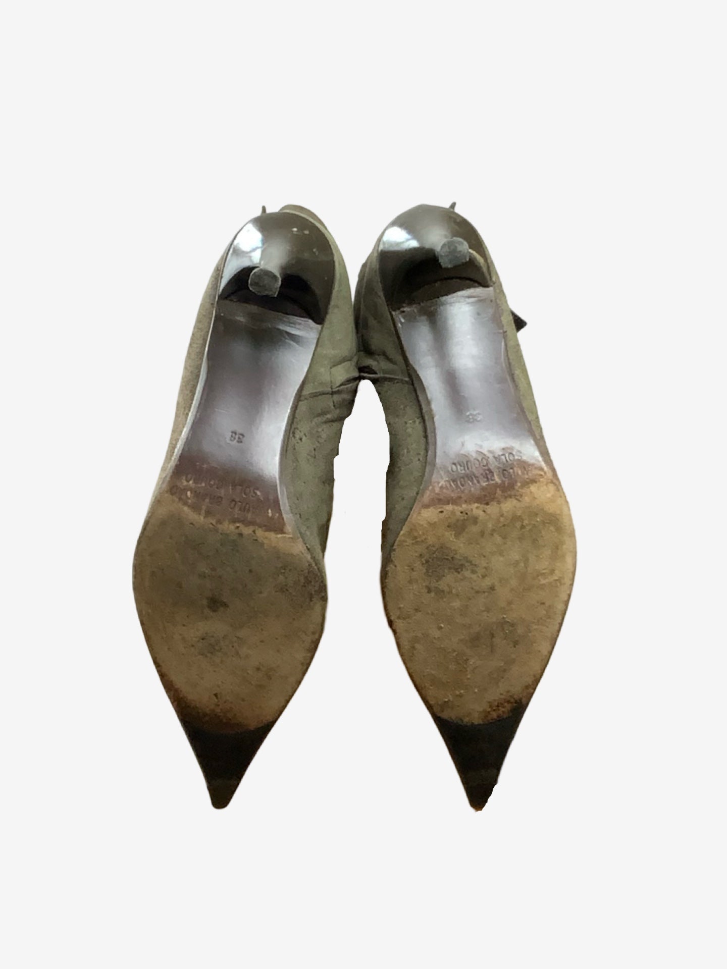 Paulo Brando Khaki Distressed Leather Vintage Boots