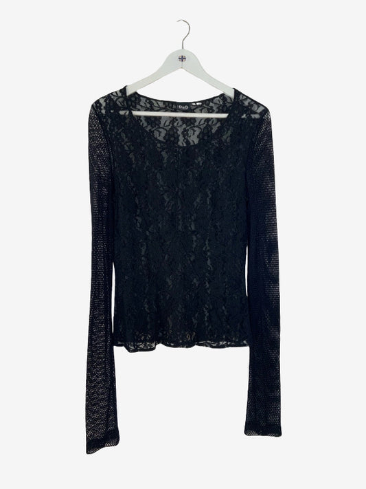 D & G Vintage Lace T Shirt with Mesh Sleeves