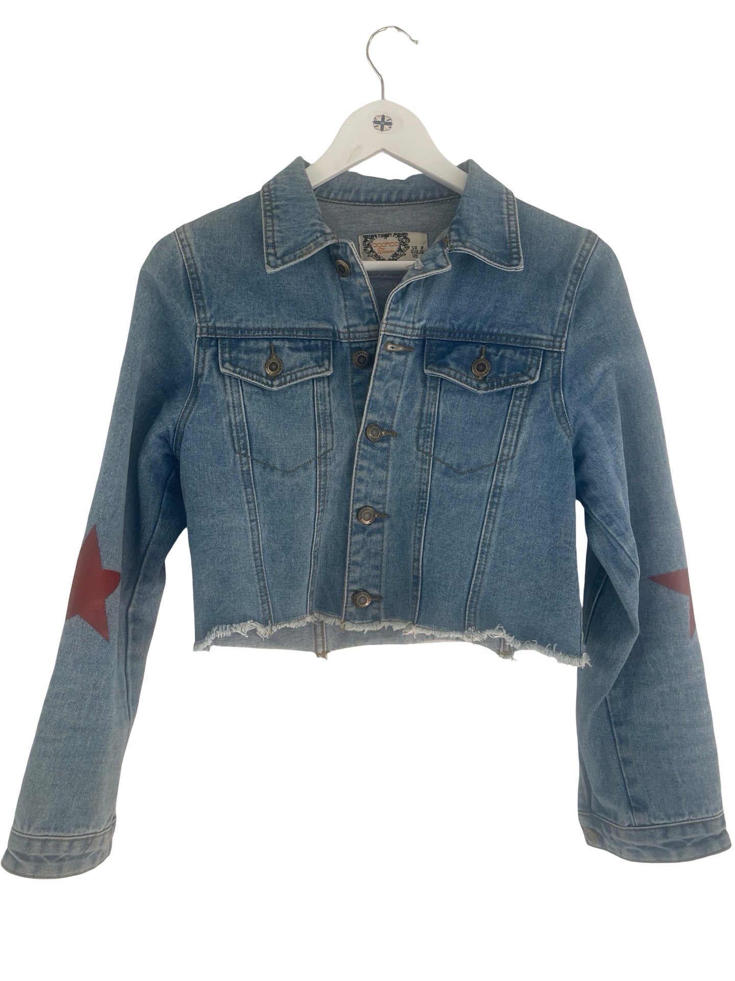 Boohoo Red Star Denim Jacket