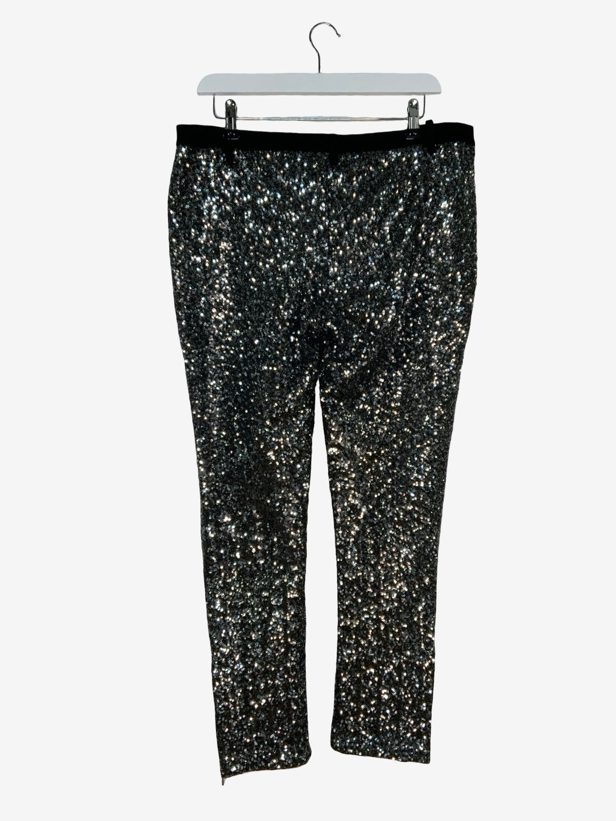 St. Sequin Silver Trousers