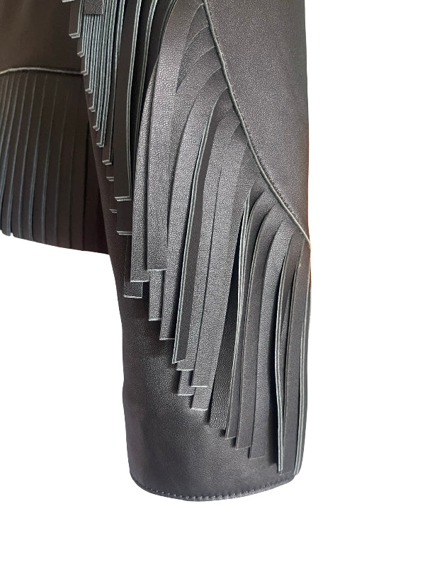 Reiss Fringe Leather Jacket