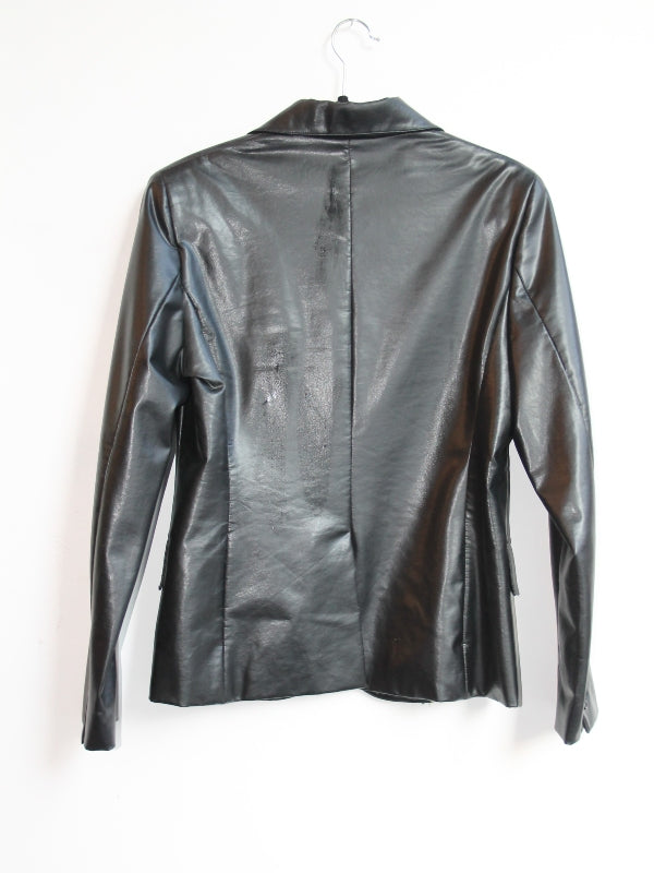 Future Ozbek Faux Leather Jacket Black