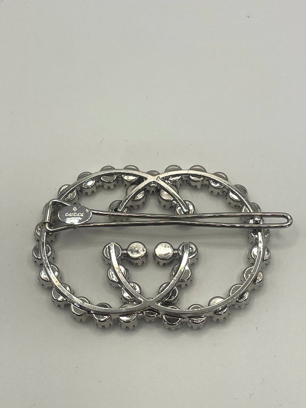 Gucci Diamanté Logo Hair Clip