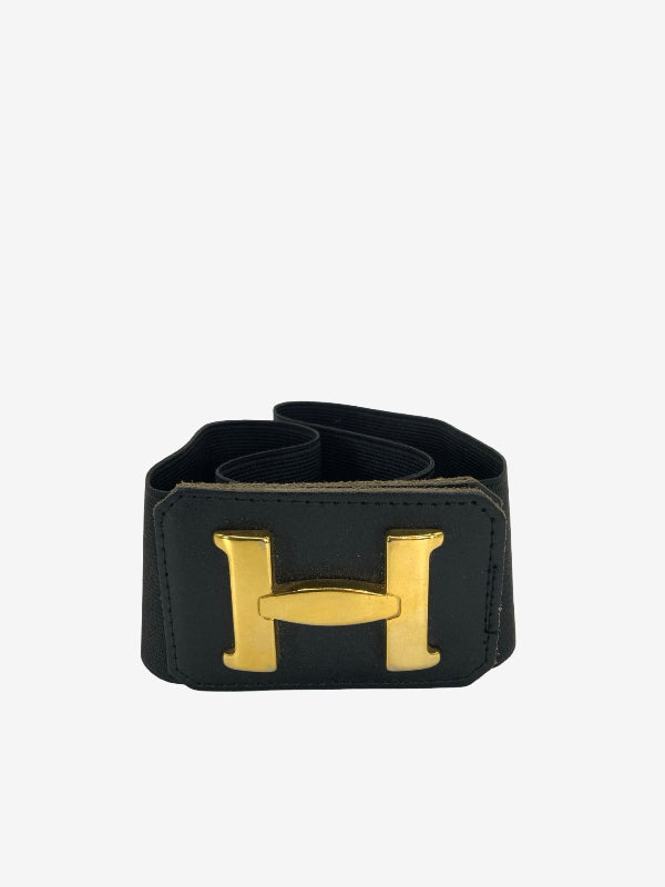 Vintage Large Gold ‘H’ Elasticated Waist Belt