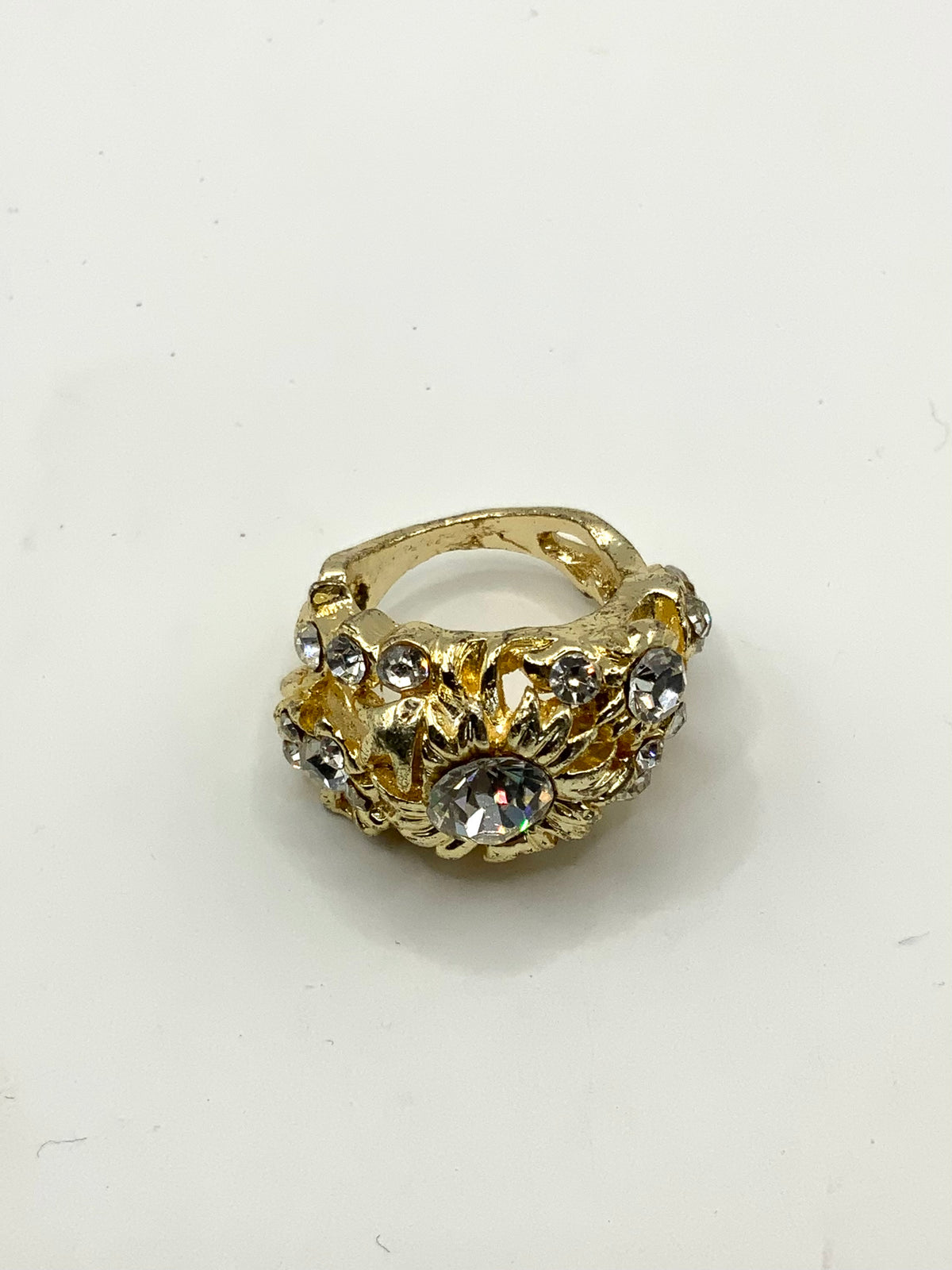 Large Faux Diamond Dress Ring
