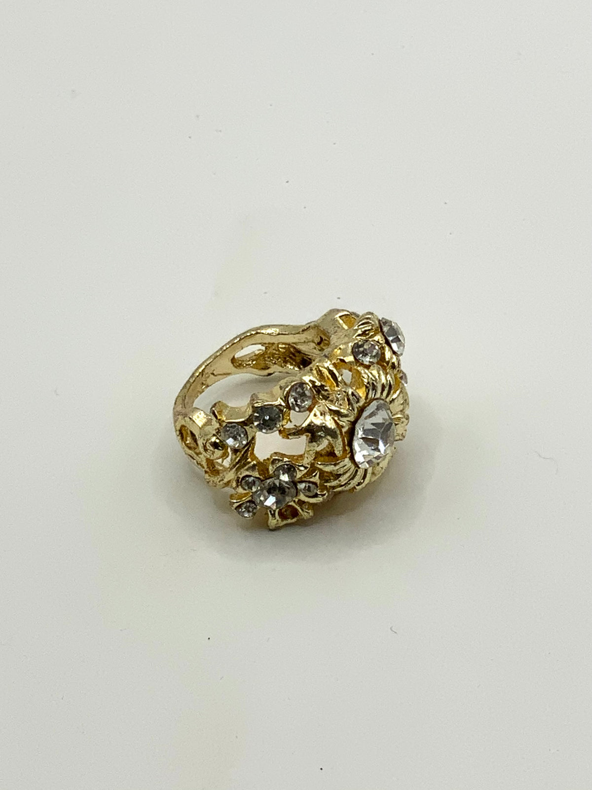Large Faux Diamond Dress Ring