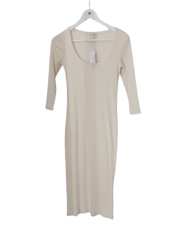 fitted lace wedding dress James Perse 3/4 Sleeve Ribbed Dress