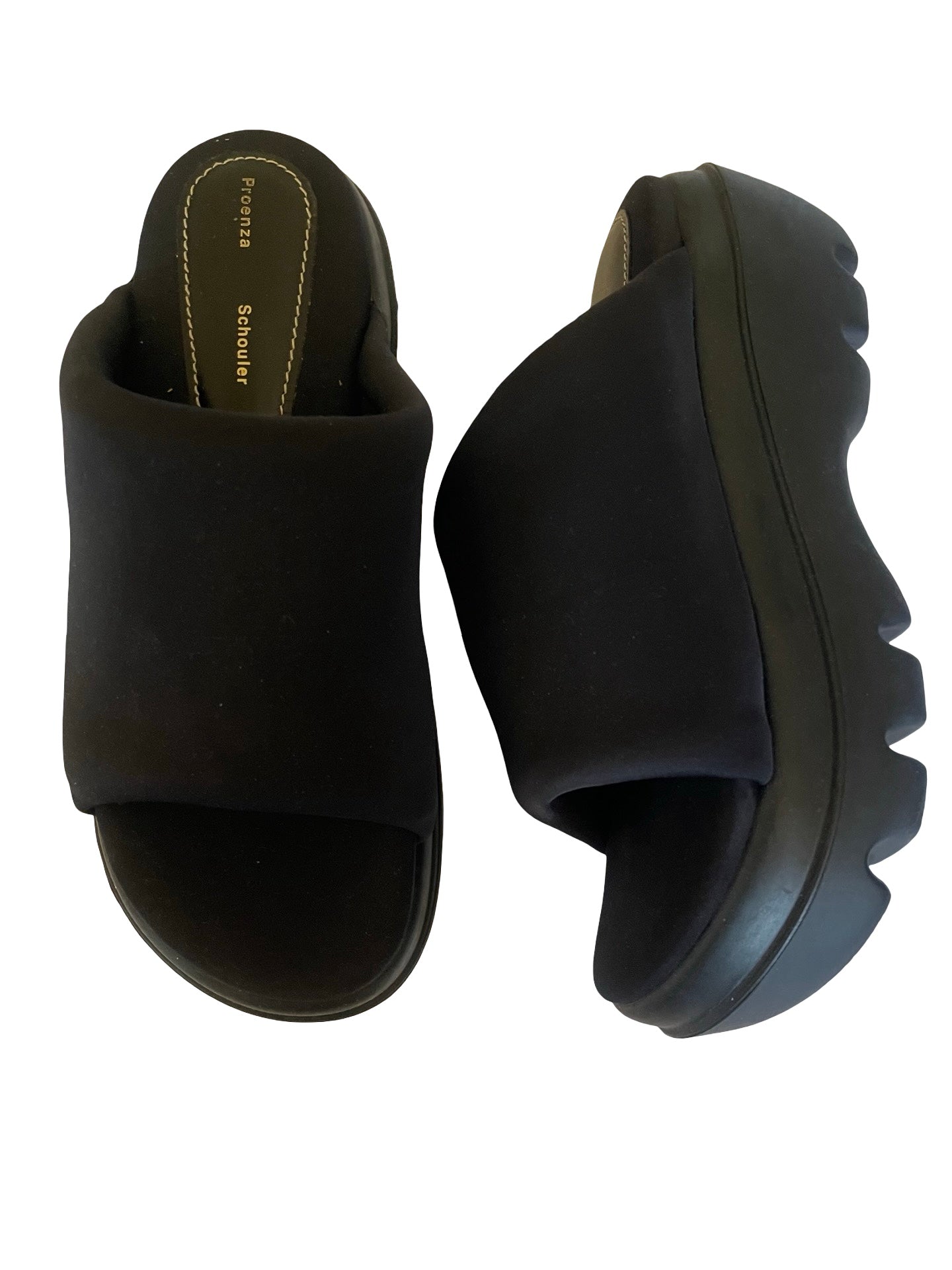Proenza Schouler Neoprene Platform Slides