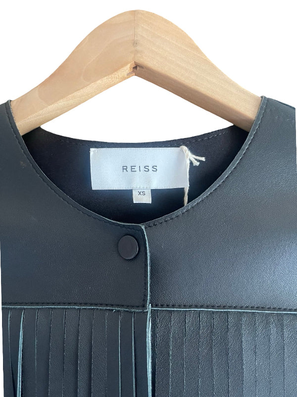 Reiss Fringe Leather Jacket