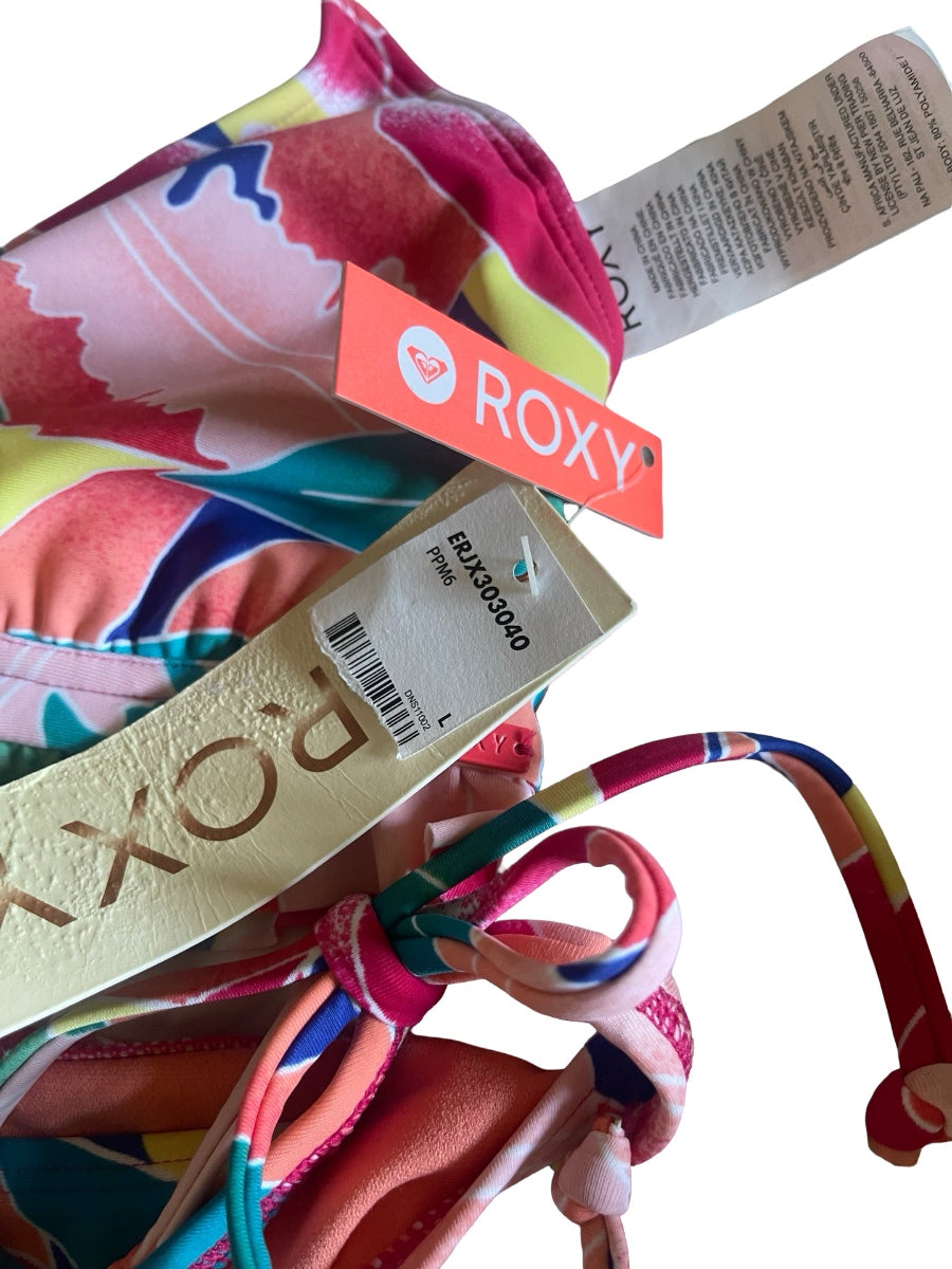 Roxy Tropical Print Halter Neck Bikini