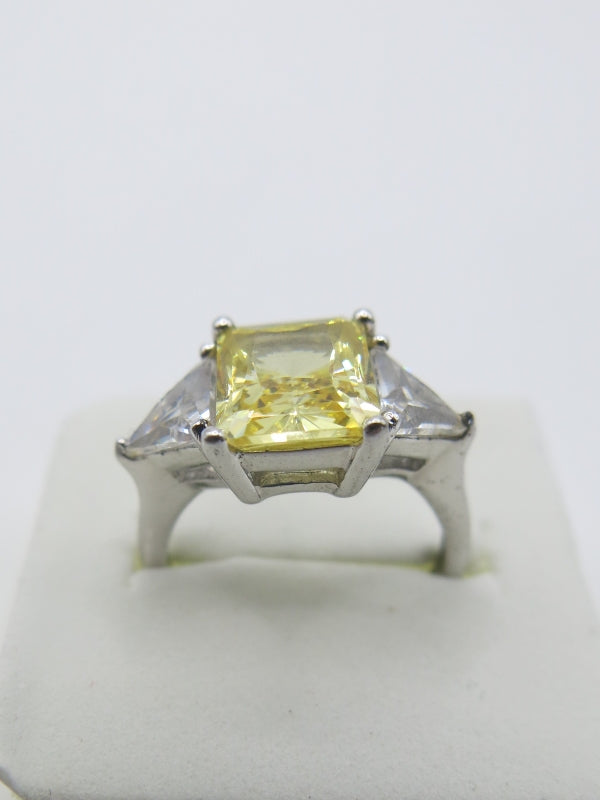 Charles Winston Citrine Canary Diamond Ring