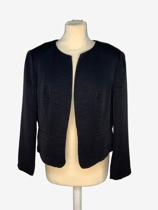 Almost Famous Collarless Grosgrain Evening Jacket