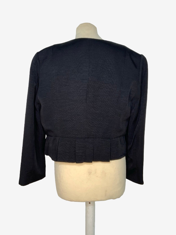 Almost Famous Collarless Grosgrain Evening Jacket